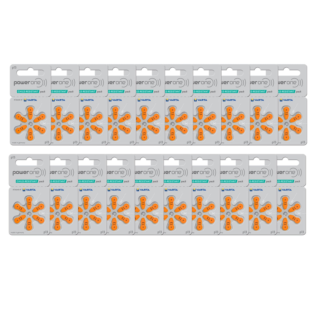 Power One Size 13 Hearing Aid Batteries (120) (p13-120)