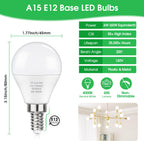 MAXvolador E12 LED 60W Equivalent Neutral White 4000K Ceiling Fan Bulbs, 600LM CRI 85+ Small Base Candelabra Bulbs, 6W Non-Dimmable, Pack of 6