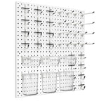 Daanxw Peg Board Kit, Includes Pegboard and Accessories,with Hooks and Bins,Peg Board Wall Organizer for Office,Ornaments Display,Crafts Organization (66, White)