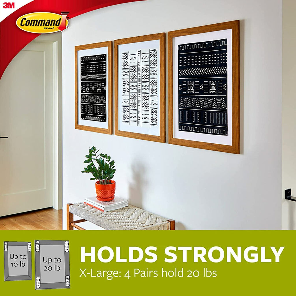 Command X-Large (20 lb) Picture Hanging Strips, 10 Pairs (20 Strips)