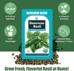 Basil Seed Pods for AeroGarden - 12 Hydroponic Refill Herb Pods with Seeds of Genovese Basil for Most Hydroponic Systems of Ahopegarden, GARDENCUBE, iDOO, and URUQ, Grow Your Own Herb Garden at Home