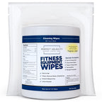 Perfect Velocity Fitness Gym Equipment Wipes - 4 Rolls of 800 Pre-Moistened Cleaning Refill Wet Wipes - For Upwards and Downwards Dispensers