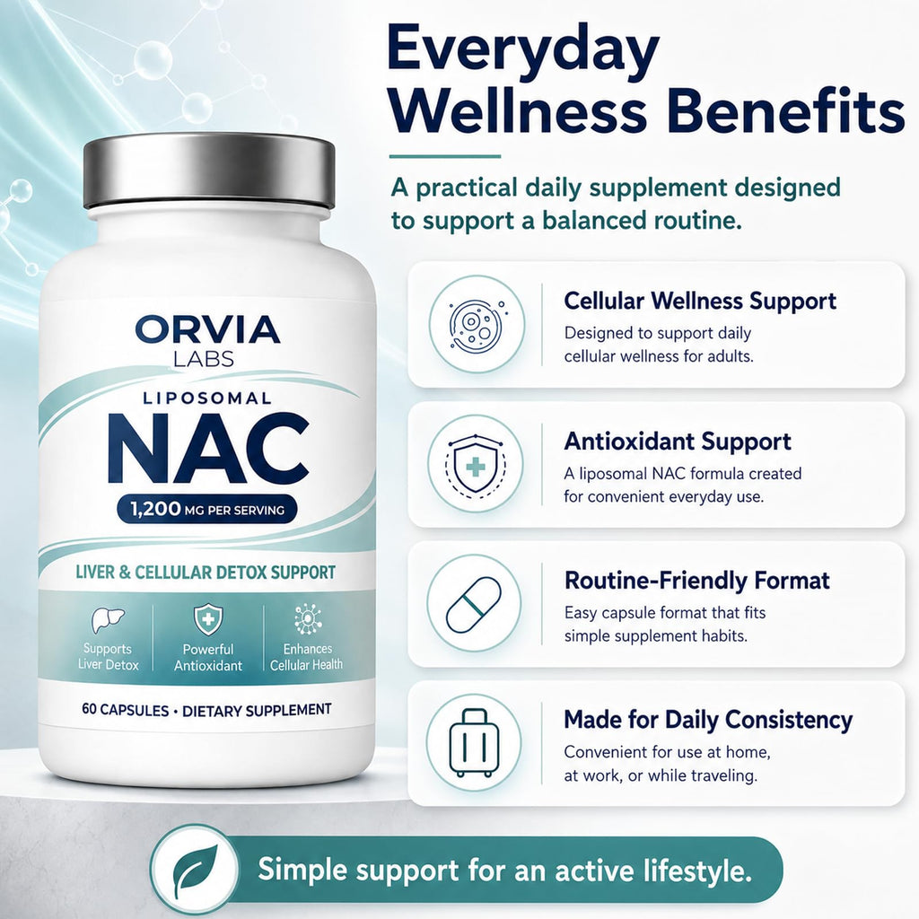 Hyuikiu ORVIA Labs Liposomal NAC Supplement, 60 Capsules