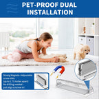 Air Vent Deflectors 2-Pack Set of Super Strong Magnetic Heat-Resistant, Floor Vent Deflectors Easily Adjustable from 8 to 14 Inches,Vent Deflectors for Vents/Walls/Ceilings/Floors
