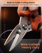 Sharp Tin Snips - Stainless Steel Utility Scissors, Wire Cutters Heavy Duty
