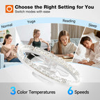 addlon 2 Pack Ceiling Fans with Lights and Remote, 20'' Low Profile Ceiling Fans, 3000-6000K Dimmable Modern Flush Mount LED Fan Light, Fandelier Ceiling Fan for Bedroom, Kitchen, Living Room