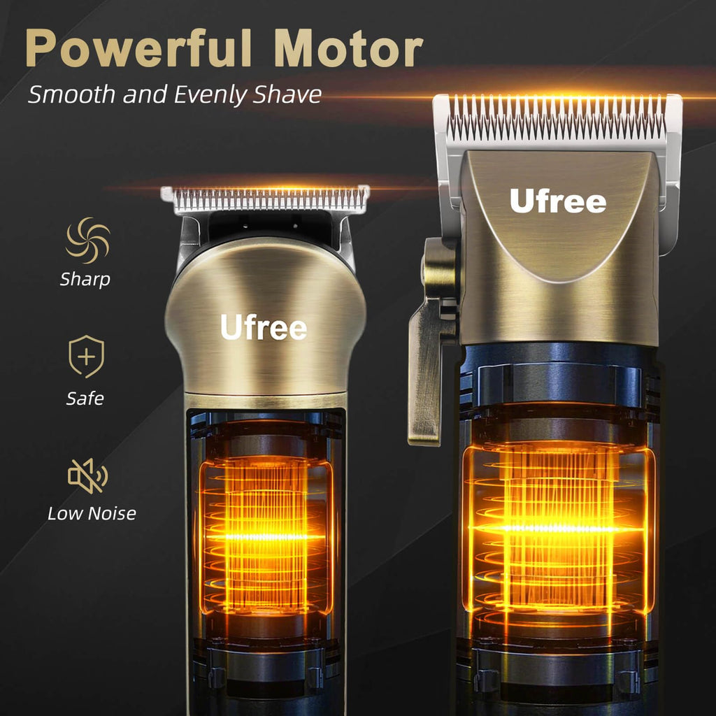 Ufree Beard Trimmer for Men with Hair Clipper, Professional Hair Clippers for Men and Hair Trimmers, Cordless Electric Razor Mens Grooming Kit for Nose, Face, Ear, Body, Gifts for Men Husband Father