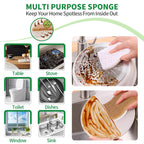 Sponges Kitchen Natural Dish Sponge Plant-Based Biodegradable Compostable Cellulose with Coconut Scrubber Sponge Non Scratch Eco Friendly Kitchen sponges for Kitchen Dishes（Pack of 24）