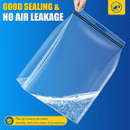BURVAGY 10 Gallon Extra Large Bags for Storage, 24"x 20”Resealable Clear Bags with Handle, 4 Mil Thick,XL Heavy Duty for Clothes Pillow Travel Organization Moving, Double Zipper Seal, 12 Pack