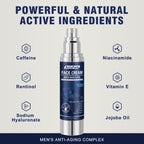 6-in-1 Face Cream for Men – Mens Anti Aging Face Cream w/Caffeine & Retinol to Firm, Hydrate & Refresh Skin, Quick-Absorbing Non-Greasy Formula