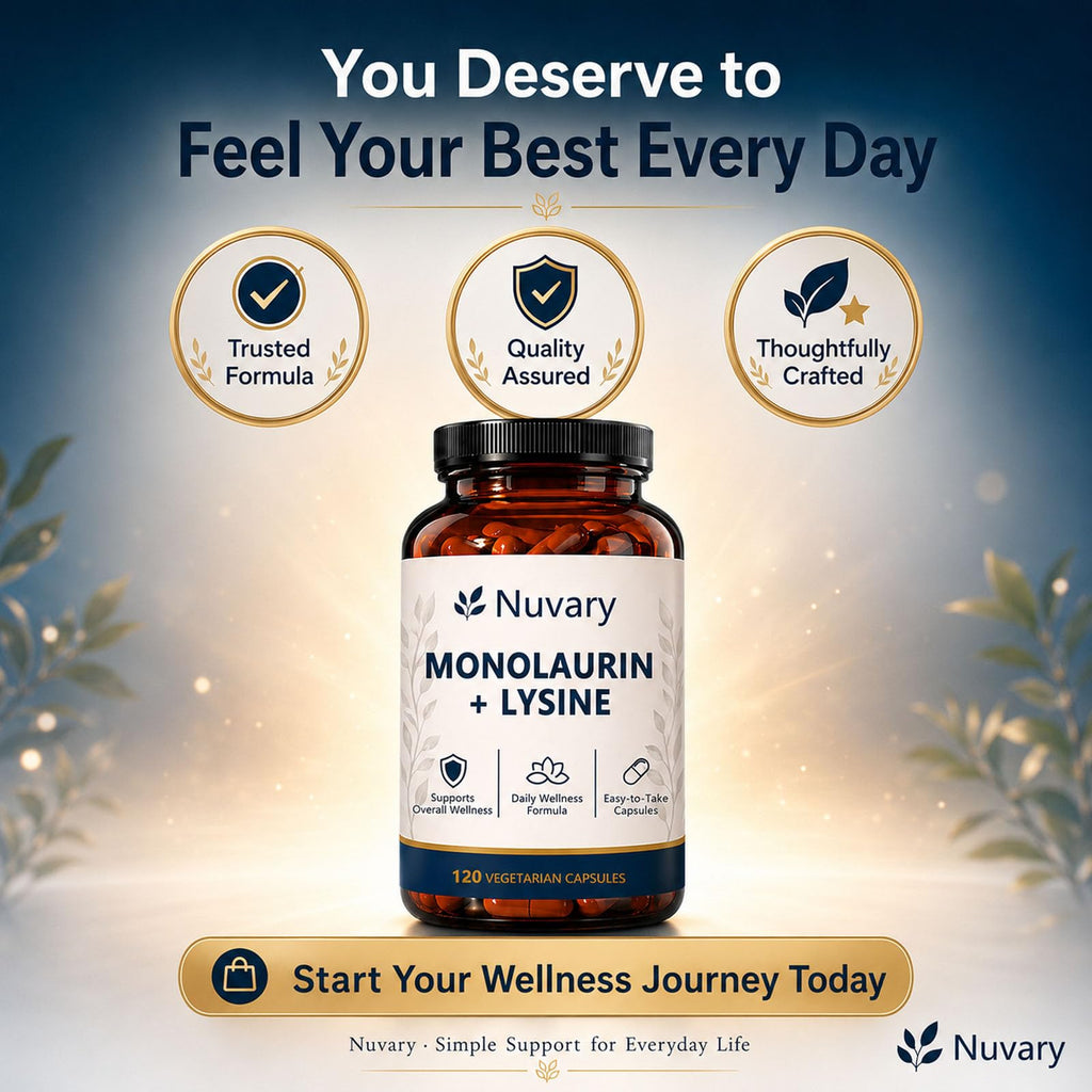 Nuvary Monolaurin Lysine Capsules, 120 Count (1)