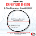 Captain O-Ring – Replacement CXFHR1001 / RGX45G O-Rings for Hayward SwimClear C100S, C150S, C200S. RG450, RG700, ASL C850, C1250 Filter Head (2 Pack)