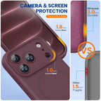 Miracase Silicone & Magnetic for iPhone 18 Pro Max Case, Burgundy