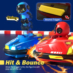 bessome 2 Pack Cute Cartoon Remote Control Bumper Car for Toddlers-Mini RC Cars with Light & Sound & 360°Rotating-Race car Toys for 3 4 5 6Year Old Boys Girls Kids-Christmas Birthday Gifts