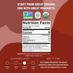 FGO Organic English Breakfast Black Tea, 100 Count, Eco-Conscious Tea Bags, Resealable Bag, Packaging May Vary (Pack of 1)