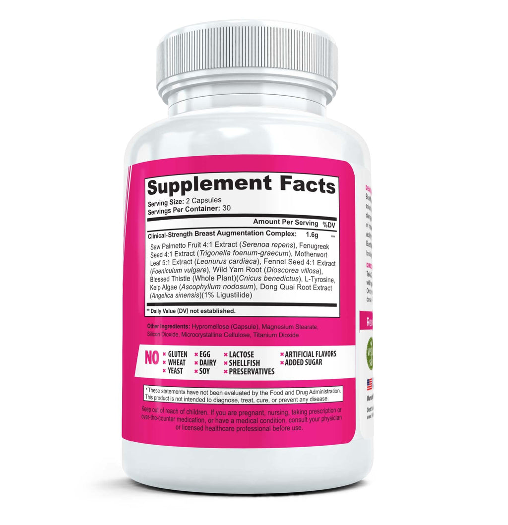 BustMaxx: The Most Trusted Breast Enhancement Pills | Natural Breast Enlargement and Female Augmentation Supplement for Breast Growth, 60 Capsules
