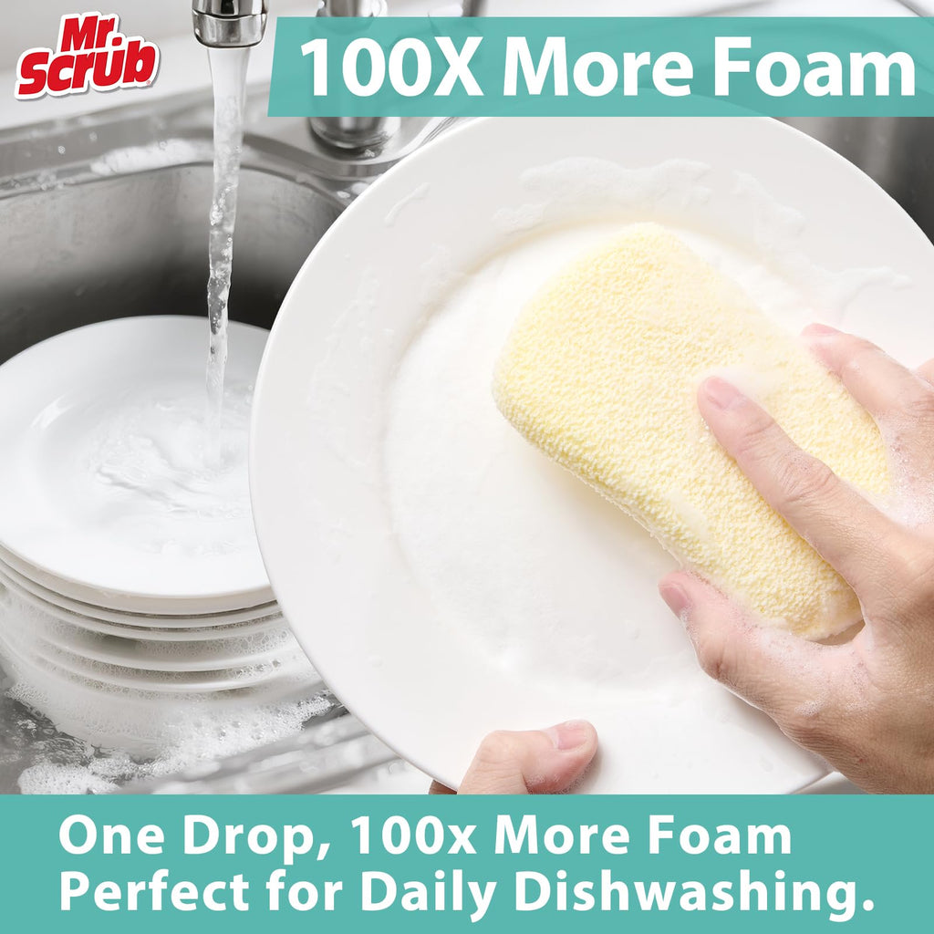Mr. Scrub Sponges Kitchen Scrub Dish Sponge Scouring Pad, 24 Pack Cleaning Brush Scrubber Supplies for Soap, Dishwashing Dinnerware Sets Pan Pot Glass Dishwasher Sink Bathroom Towels Cloth Rags Holder