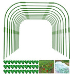Garden Hoops for Raised beds, 10 Sets DIY Rust-Free Garden Tunnel 32.3"x 32.3" Greenhouse Hoops for Row Cover Garden Netting, Reuseable Plastic-Coated Steel Grow Tunnel Support Frame