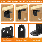 34 Pack L Bracket Corner Brace Kit, 4 Sizes Stainless Steel Corner Bracket