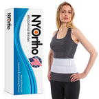 NYOrtho Post Surgery Abdominal Binder (Fits 45¨ - 60¨) - 6" Height, 2 Panel Waist Support Belt for Men & Women - Postpartum Belly Band - Tummy Tuck Compression Garment - MADE IN USA