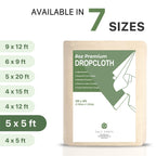 Salt Earth Canvas Drop Cloth 1Pc, Reusable Paint Drop Cloth, 100% Recycled Cotton Canvas Tarp Cover for Painter, Furniture, Floor Protection, All Purpose Painters Dropcloth for Christmas DIY (5x5 FT)