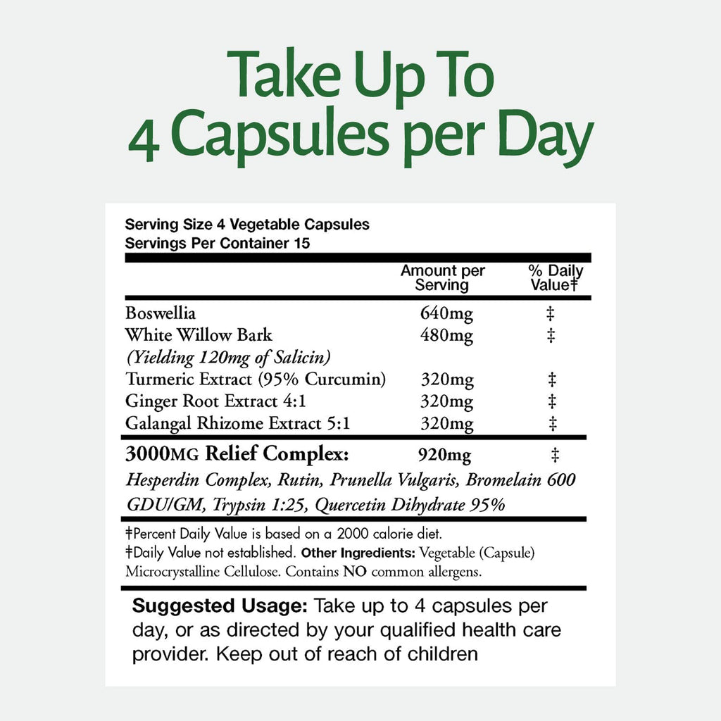 The Original InflamEase Day or Night Use, 3000 MG Triple Strength, 60 Caps