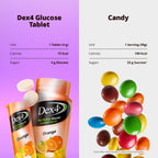 Dex4 Glucose Tablets, Orange, 12-Pack of Dex4 Tubes, 10 Tablets in Each Tube, Each Tablet Contains 4g of Fast-Acting Carbs