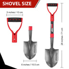 HANTOP Sharp Blade Mini Round Digging Garden Camping Shovel Spade 28 Inch