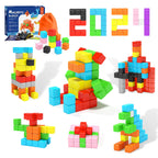 40pcs Magnetic Blocks for Toddler Toys, Magnetic Cubes Building Blocks Classroom Must Haves, STEM Preschool Sensory Magnet Toys for 3 4 5 6 Year Old Boys and Girls