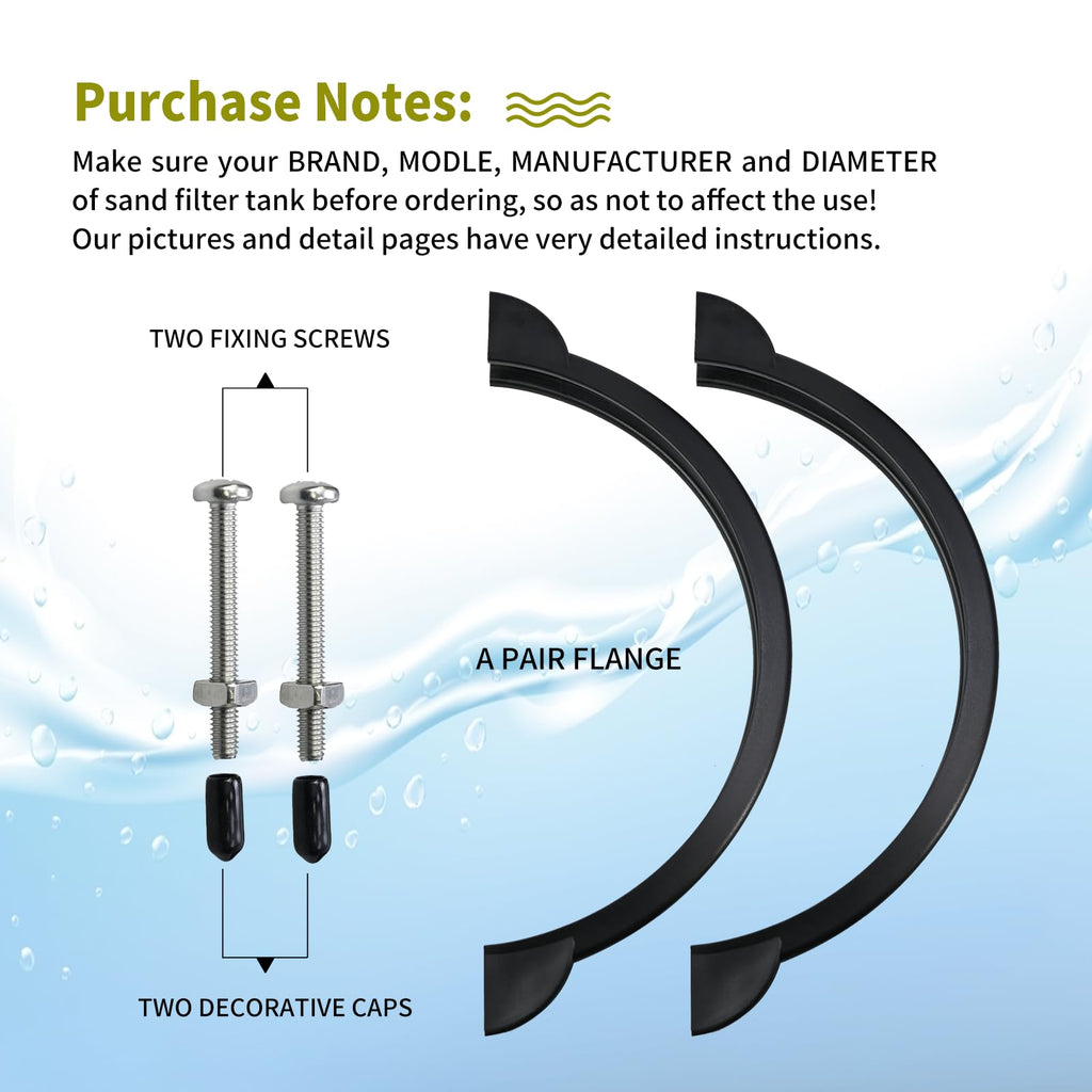 11722 Sand Filter Clamp with Screw+O-Ring Compatible with Intex 10"(DN) Sand Filter Tank, Flange Clamp Compatible with Krystal Clear SF90110-1 SF90110-2 SX1500 Sand Filter Pump for Above Ground Pool