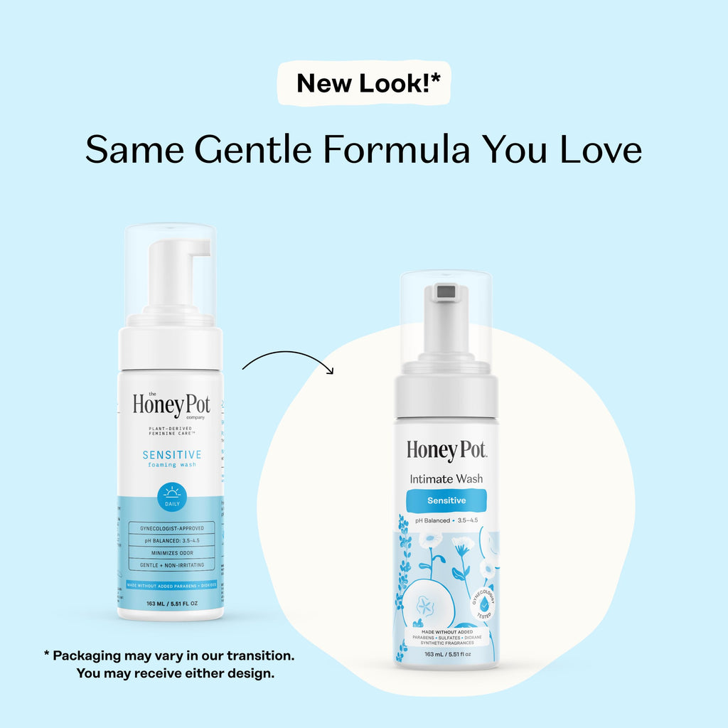 The Honey Pot Company - Sensitive Feminine Wash - Herbal Infused - PH Balanced Plant Based Natural Hygiene Products - 5.51 Fluid Oz