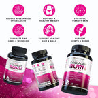 Multi Collagen Burn: Multi-Type Hydrolyzed Protein Peptides with Hyaluronic Acid, Vitamin C, SOD B Dimpless, Types I, II, III, V and X, Caffeine-Free (Unflavored Capsules)