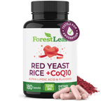 ForestLeaf Red Yeast Rice with CoQ10 Supplement - 1215mg Extra Strength Red Yeast Rice Capsules with Alpha Lipoic Acid & Organic Flaxseed, Citrinin Free - 180 Capsules