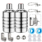 Auto Water Level Control Float Valve 1/2" 3/4" - 304 Stainless Steel, No Pump Needed for Water Tanks, Fish Ponds, Livestock Troughs, Hydroponics, Pool(2 Pack Short)