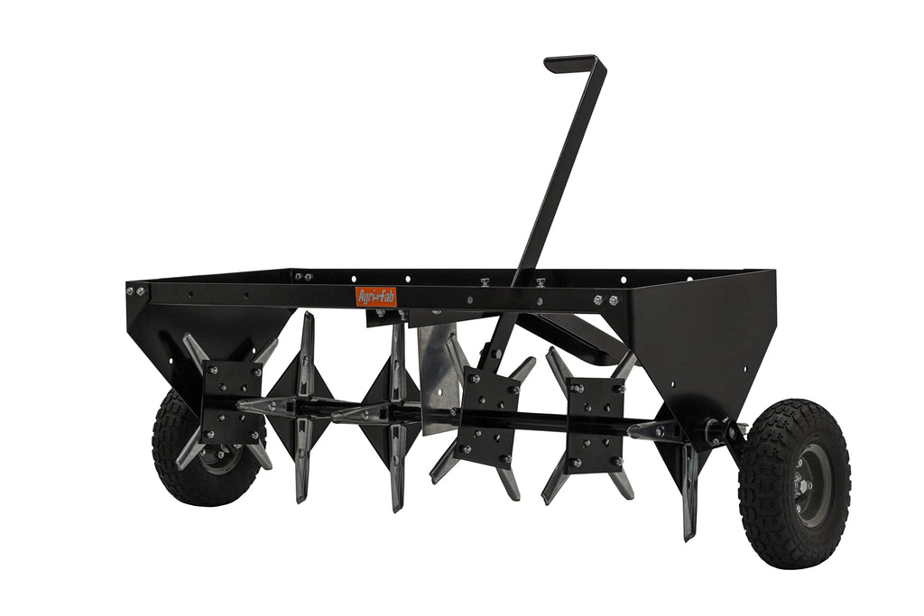 Agri-Fab 40 In Tow Behind Lawn Plug Aerator with 24 Galvanized Coring Knives and Universal Hitch