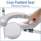 Raised Toilet Seat with Handles, Toilet Seat Riser for Seniors with Adjustable Height & Width, 400lb Cozy Padded Elevated Toilet Seat for Elderly, Handicap and Disabled, Fit Any Toilet