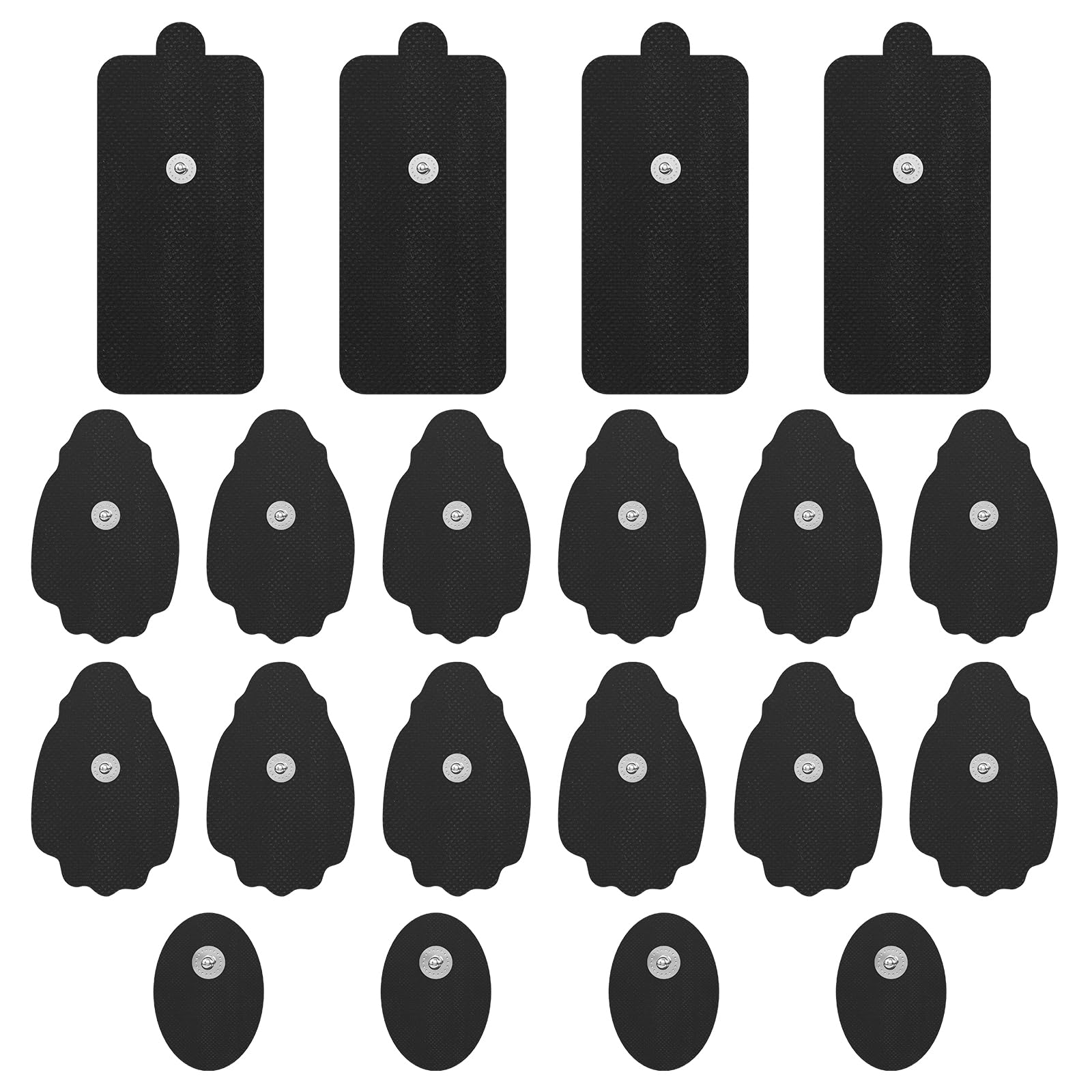 TENS Unit Electrode Pads NURSAL 20 Pack 3.5mm Snap EMS Replacement Pads for Electrotherapy Reuse More Than 30 Times, Compatible with MEDVICE,Belifu TENS Machine