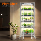 Bstrip 6-Tier Indoor Greenhouse with Grow Light, 29.5x13.8x71in