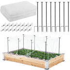 Metal Garden Netting Kit, 8 Pack 2.6ft Raised Garden Bed Net Support Stakes with 13×10ft Fine Mesh Insect Netting 16pcs Clips Bird Barrier Screen Cover for Protect Plant Vegetable Row from Animals Bug