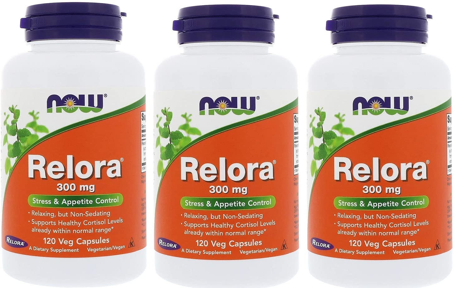 NOW Foods Relora 300 mg, Veg-Capsules, 120-Count (Pack of 3)
