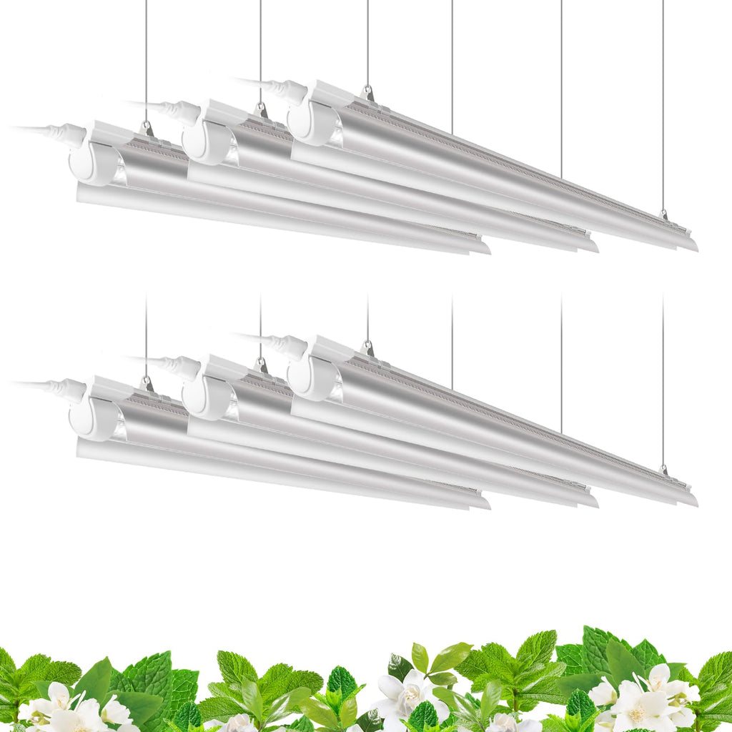 Barrina Plant Grow Lights, 4FT 5000K Full Spectrum Daylight White, 6 Packs