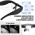 Magnifying Glasses with Light, 0.75X-4.0X Magnifying Glass, Rechargeable Head Magnifier Glasses with 3 LED Lights and 5 Detachable Lenses, Headset Magnifier for Close Work Crafts Jewelry