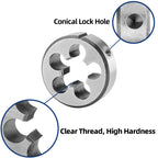 Burkit M12 X 1 Tap and Die Set, M12 x 1.0 Machine Thread Tap and Round Die Right Hand