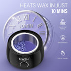 KeShi Waxing Kit for Women Men, Wax Pot with 6 Hard Wax Beans Hair Removal