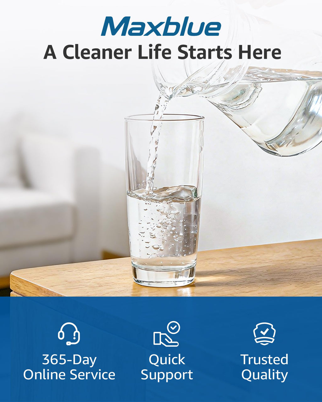 Maxblue MB-F19C Replacement for GE® RPWFE®, RPWF (with CHIP) Refrigerator Water Filter, Compatible with WSG-4, WF277, GFE28GMKES, PFE28KBLTS, GFD28GSLSS, PWE23KSKSS, GYE22HMKES, DFE28JSKSS