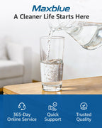Maxblue MB-F19C Replacement for GE® RPWFE®, RPWF (with CHIP) Refrigerator Water Filter, Compatible with WSG-4, WF277, GFE28GMKES, PFE28KBLTS, GFD28GSLSS, PWE23KSKSS, GYE22HMKES, DFE28JSKSS, 3 Filters