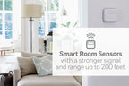 Honeywell Home T9 WiFi Smart Thermostat with 1 Smart Room Sensor, Touchscreen Display, White