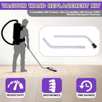 1 Pack Aluminum Vacuum S-Wand Replacement Compatible with Proteam,Silver