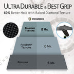 PROMEDIX P Heavy Duty Nitrile Gloves with Diamond Texture 8 Mil Non-Medical Disposable Glove Latex Free Powder Free Industrial -Black,L