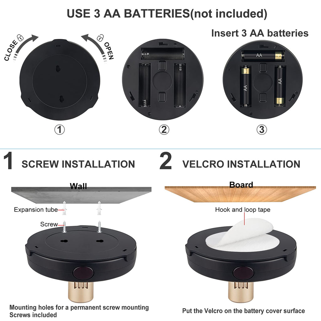 HAMVIDNE LED Spotlight, Battery Powered Picture Lights, Uplighting Indoor, Puck Lights with Remote, Stick Spot Light for Wall Art Display Dartboard Painting Artwork Accent Closet-4Pack